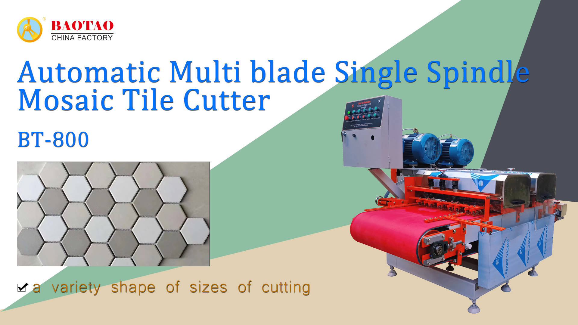Multi-blades automatic MosaicTile cutting machine