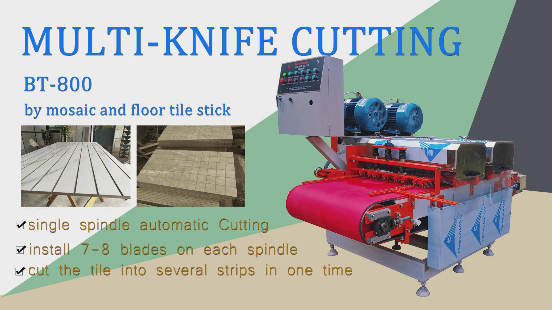 BT800 Double Spindle Wet Ceramic Tile Cutter