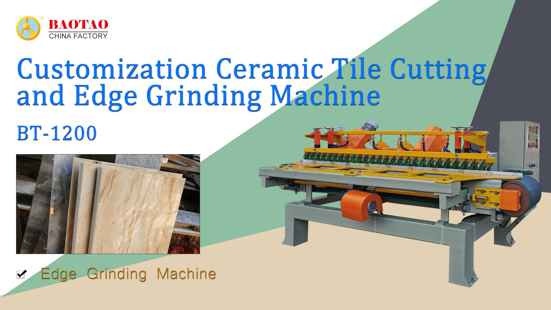 Baotao Ceramic Tile Cutting and Edge Grinding Machine
